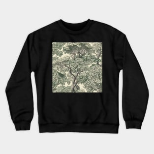 Subtle Green Elegance: Graceful Trees Crewneck Sweatshirt